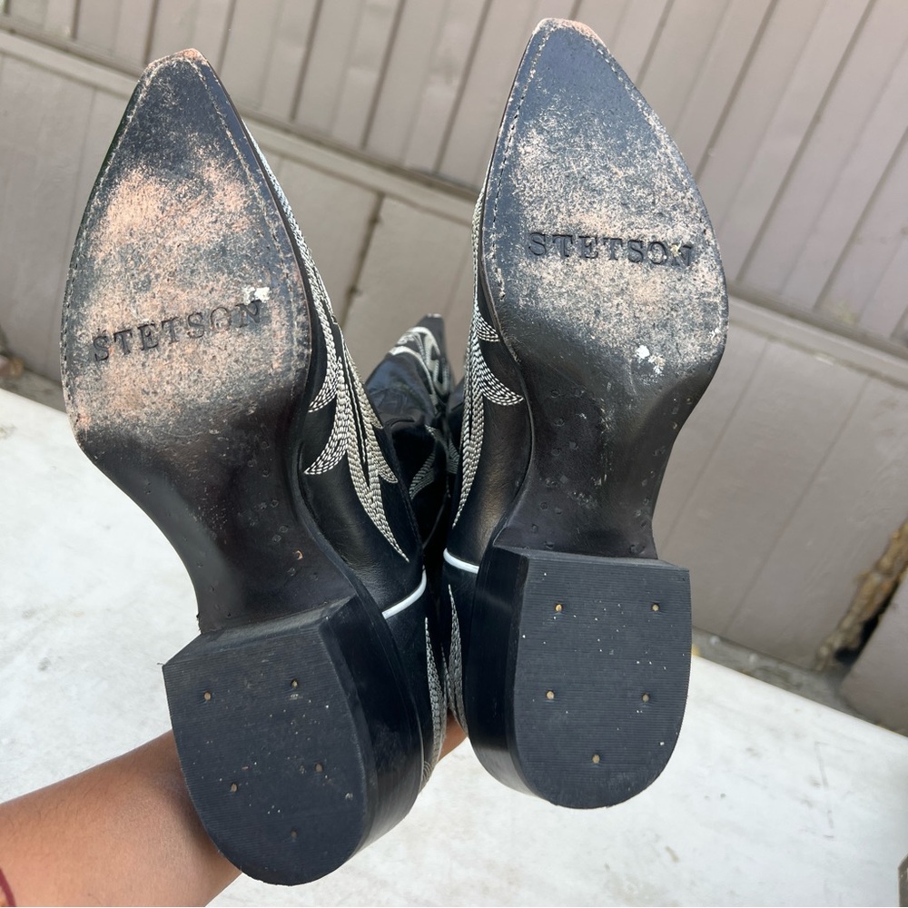 STETSON Cowgirl Boots Black NEW - Picture 3 of 4